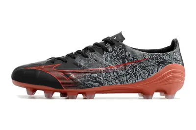 Mizuno Alpha Elite FG - Black/Fiery Red/Crimson Orange