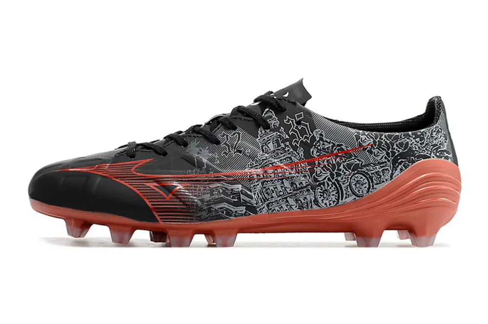 Mizuno Alpha Elite FG - Black/Fiery Red/Crimson Orange