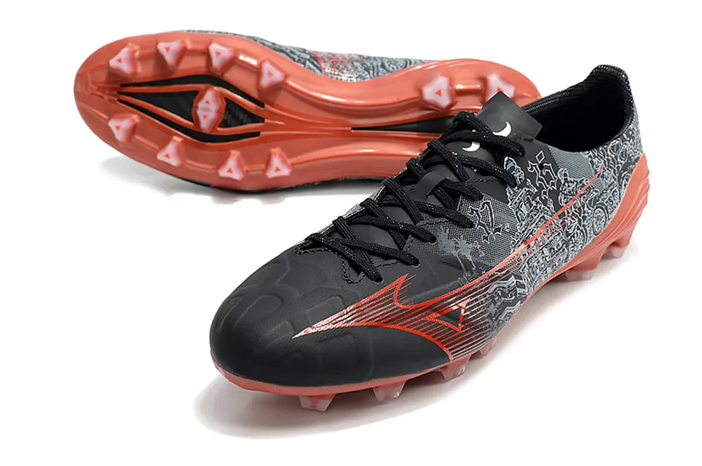 Mizuno Alpha Elite FG - Black/Fiery Red/Crimson Orange