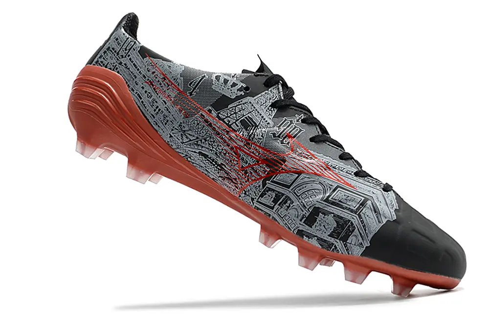 Mizuno Alpha Elite FG - Black/Fiery Red/Crimson Orange