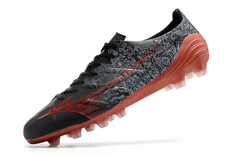 Mizuno Alpha Elite FG - Black/Fiery Red/Crimson Orange