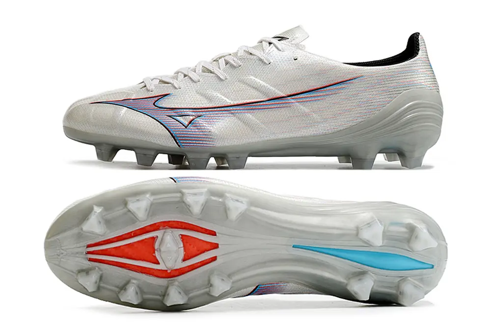 Mizuno Alpha Elite FG - White/Sky Blue/Crimson Red
