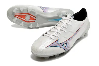 Mizuno Alpha Elite FG - White/Sky Blue/Crimson Red