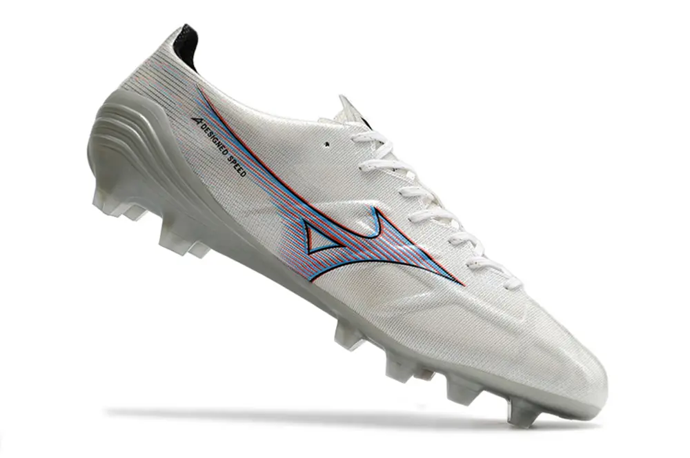 Mizuno Alpha Elite FG - White/Sky Blue/Crimson Red