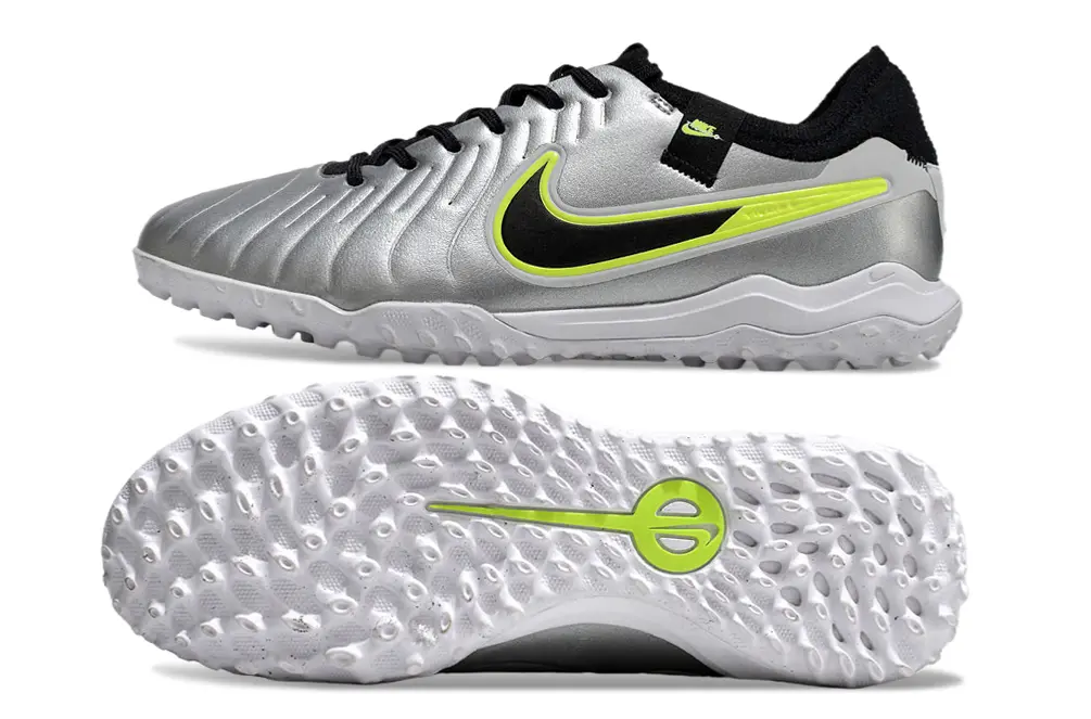 Nike Tiempo Legend 10 Pro TF - Silver/Neon Green/Black