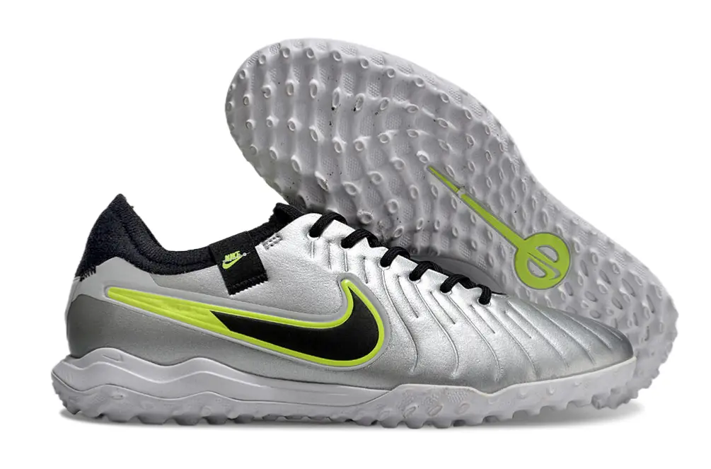 Nike Tiempo Legend 10 Pro TF - Silver/Neon Green/Black