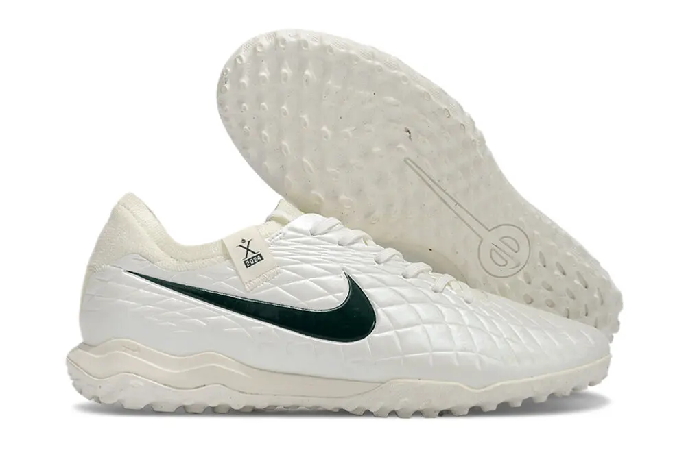 Nike Tiempo Legend 10 Pro TF - White/Midnight Green/Soft Cream