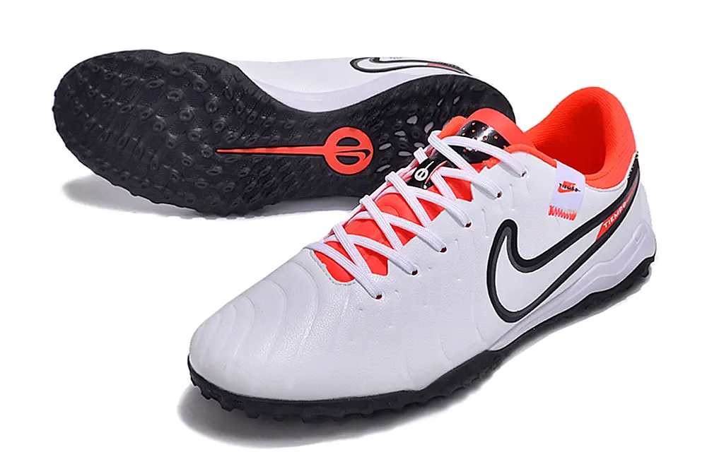 Nike Tiempo Legend 10 Academy TF - White/Flash Orange/Black