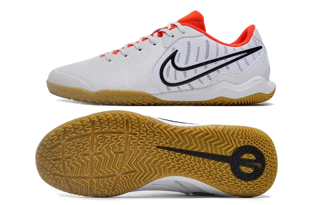 Nike Tiempo Legend 10 Academy IC - White/Bright Orange/Gum Brown