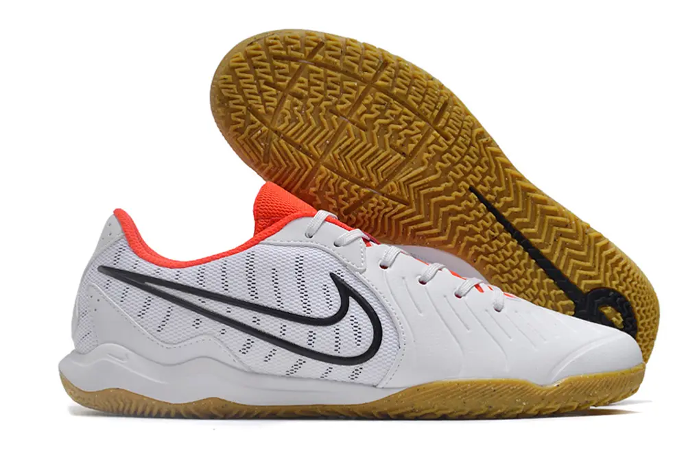 Nike Tiempo Legend 10 Academy IC - White/Bright Orange/Gum Brown