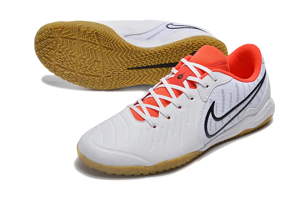 Nike Tiempo Legend 10 Academy IC - White/Bright Orange/Gum Brown