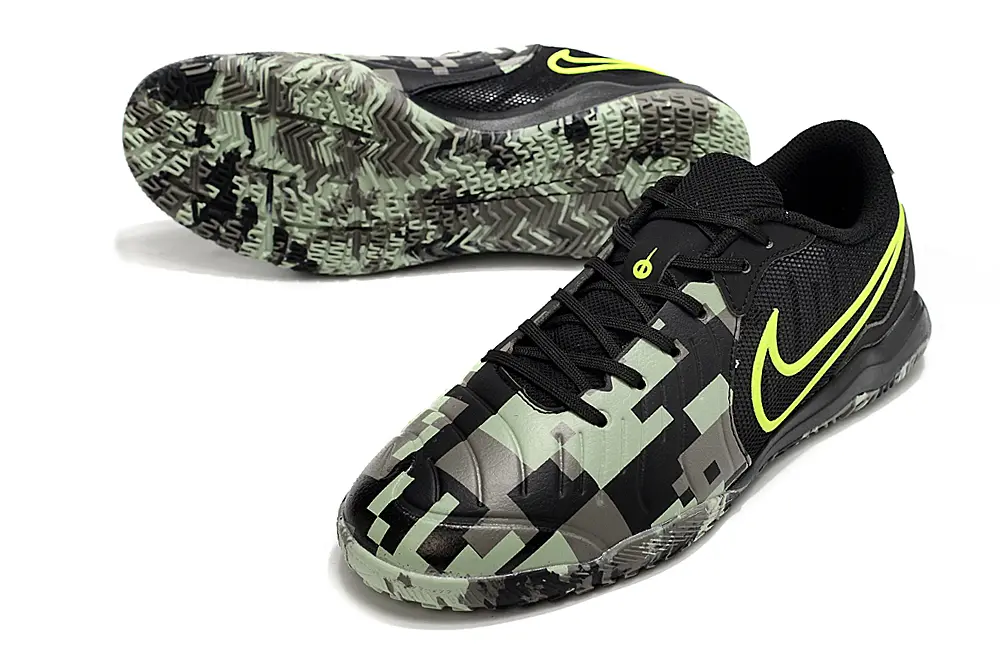 Nike Tiempo Legend 10 Academy IC - Black/Camo Green/Neon Yellow