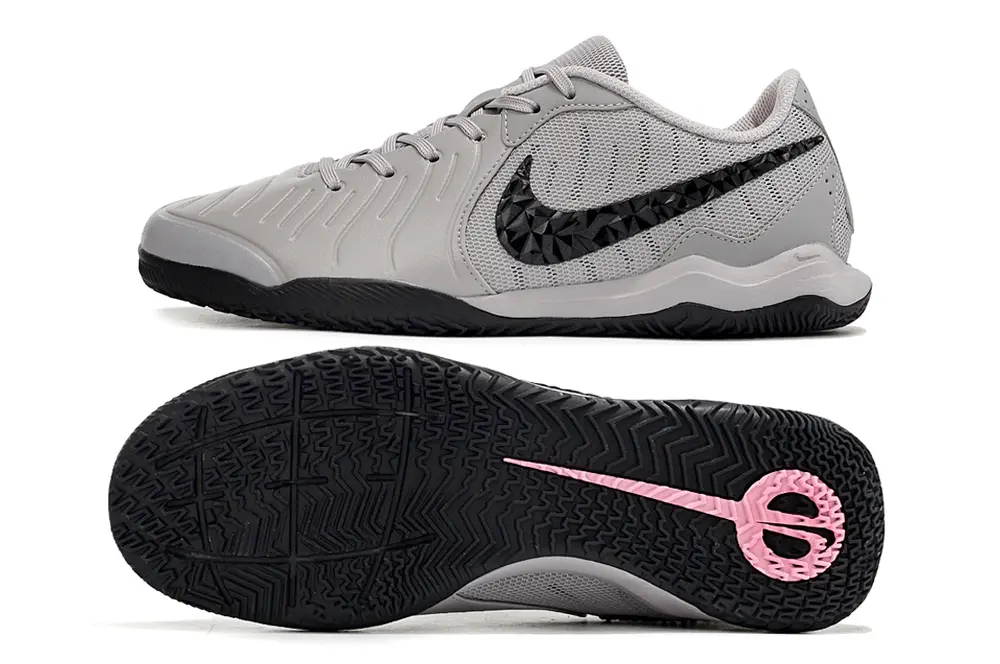 Nike Tiempo Legend 10 Academy IC - Gray/Charcoal Black/Pink Fusion