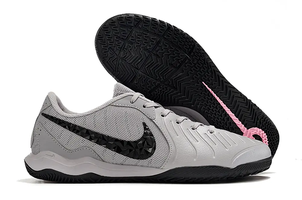 Nike Tiempo Legend 10 Academy IC - Gray/Charcoal Black/Pink Fusion