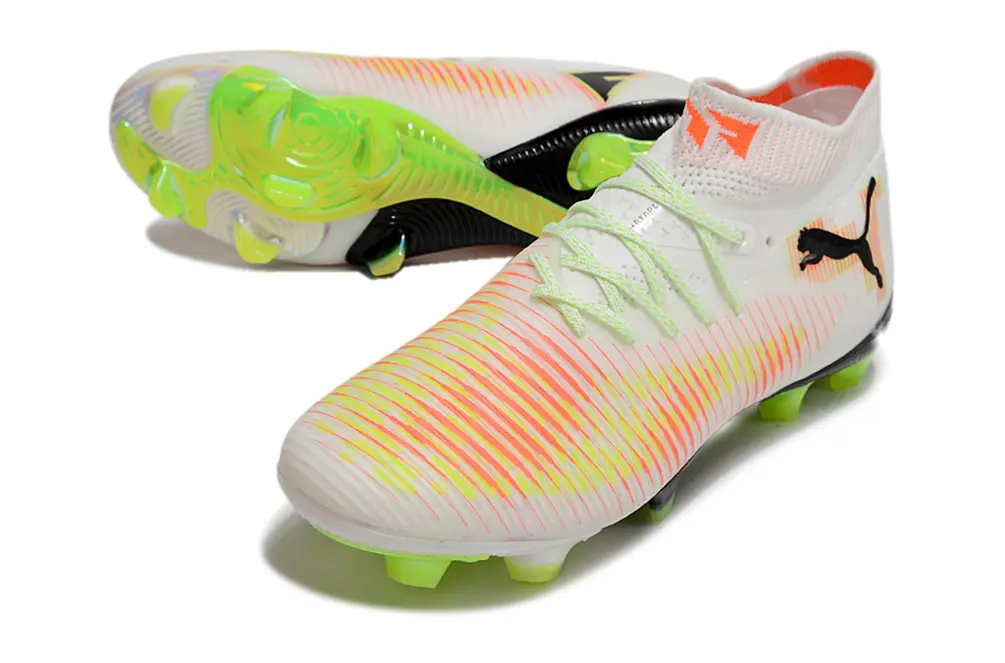 Puma Future 8 Ultimate FG - White/Neon Orange/Neon Green