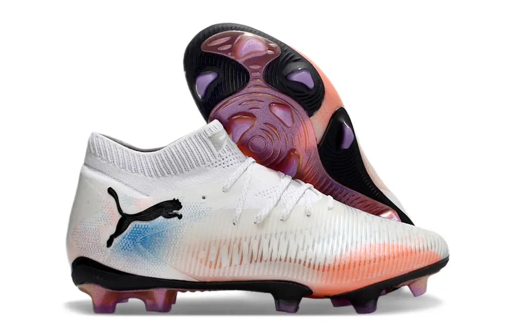 Puma Future 8 Ultimate FG - White/Sunset Orange/Bright Blue