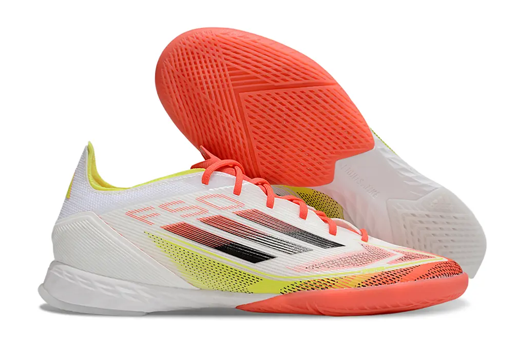 Adidas F50 Pro IC - White/Coral Pink/Lemon Yellow