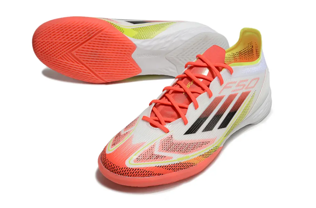 Adidas F50 Pro IC - White/Coral Pink/Lemon Yellow