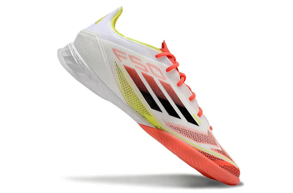 Adidas F50 Pro IC - White/Coral Pink/Lemon Yellow