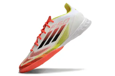 Adidas F50 Pro IC - White/Coral Pink/Lemon Yellow