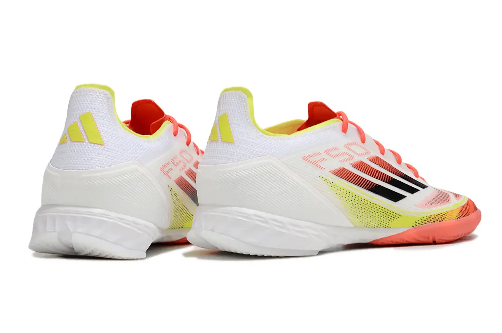 Adidas F50 Pro IC - White/Coral Pink/Lemon Yellow