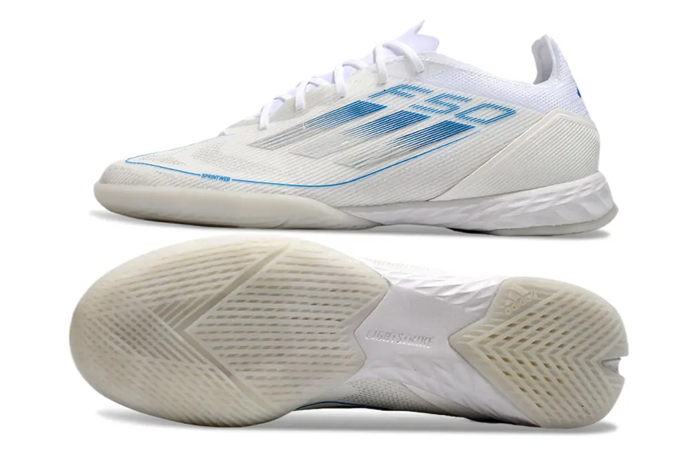Adidas F50 Pro IC - White/Ice Blue/Snow White