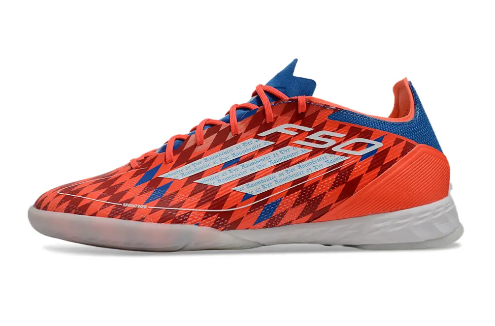 Thomas Müller x Adidas F50 Pro IC - Red/Vibrant Orange/Sky Blue