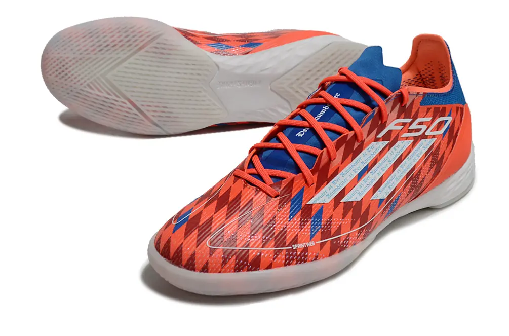 Thomas Müller x Adidas F50 Pro IC - Red/Vibrant Orange/Sky Blue