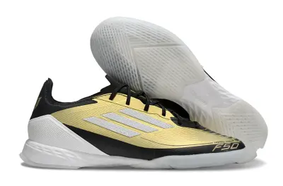 Messi x Adidas F50 Pro IC - Gold/Metallic Gold/Classic Black