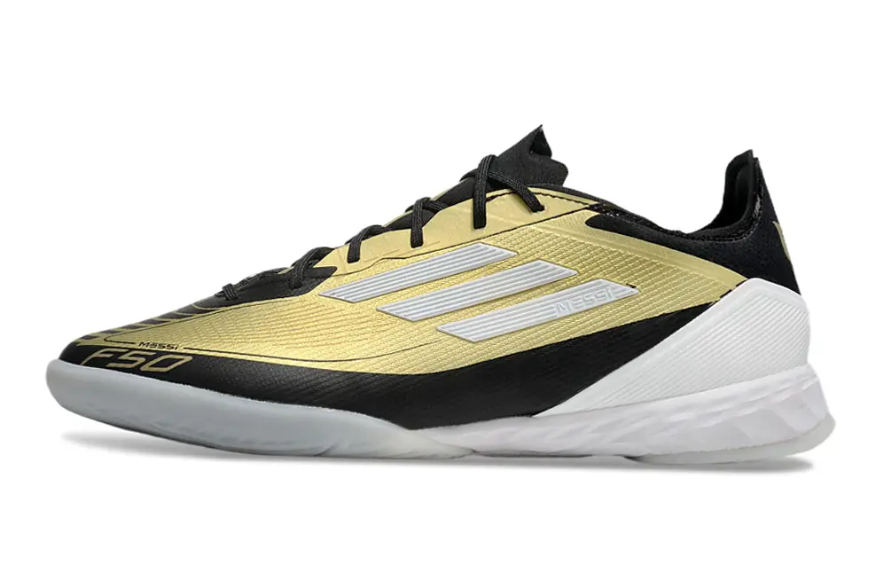 Messi x Adidas F50 Pro IC - Gold/Metallic Gold/Classic Black