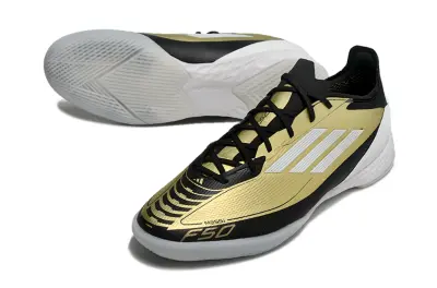 Messi x Adidas F50 Pro IC - Gold/Metallic Gold/Classic Black