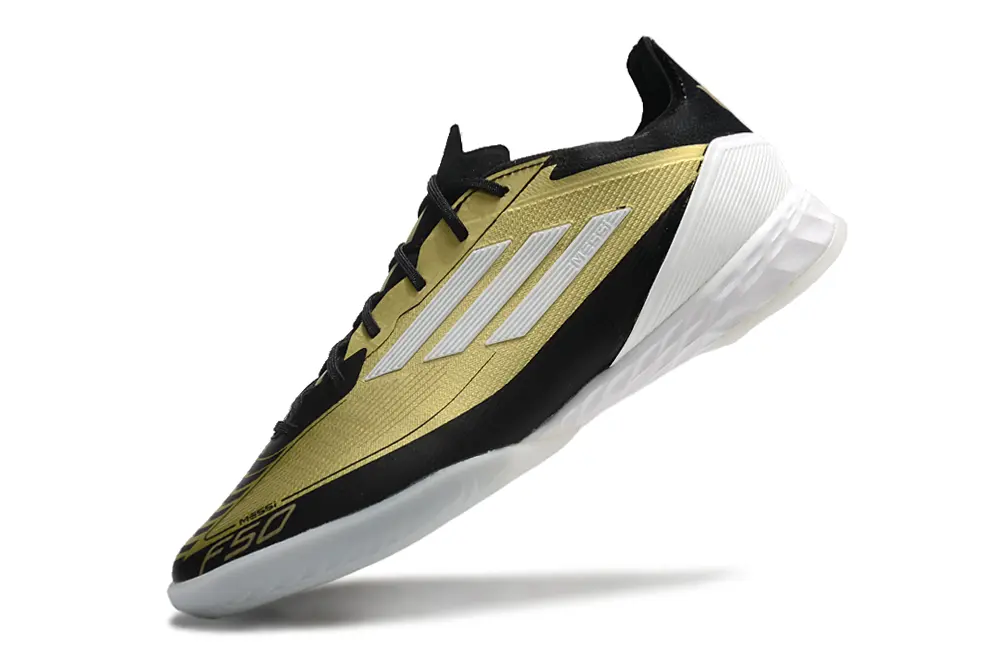 Messi x Adidas F50 Pro IC - Gold/Metallic Gold/Classic Black