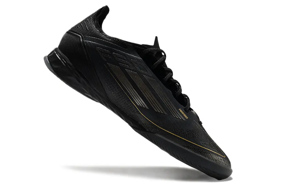 Adidas F50 Pro IC - Black/Midnight Black/Gold Accents