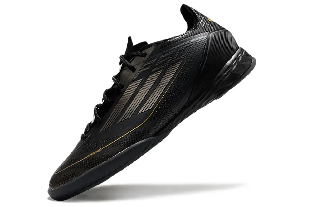 Adidas F50 Pro IC - Black/Midnight Black/Gold Accents
