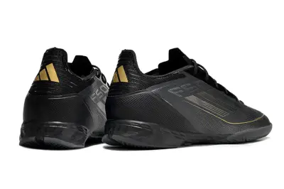 Adidas F50 Pro IC - Black/Midnight Black/Gold Accents