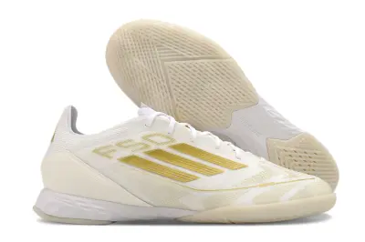 Adidas F50 Pro IC - White/Elegant Ivory/Golden Accent