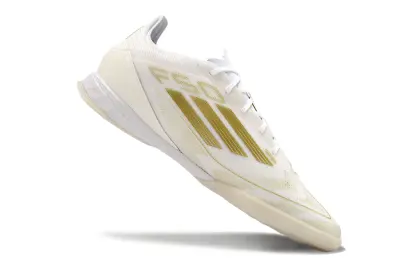 Adidas F50 Pro IC - White/Elegant Ivory/Golden Accent