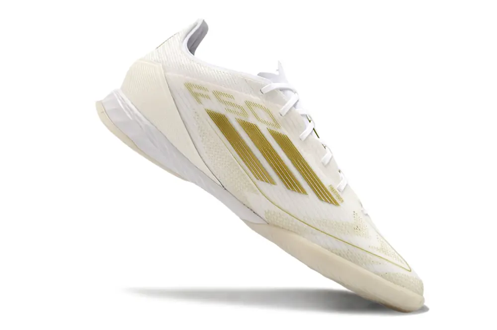 Adidas F50 Pro IC - White/Elegant Ivory/Golden Accent