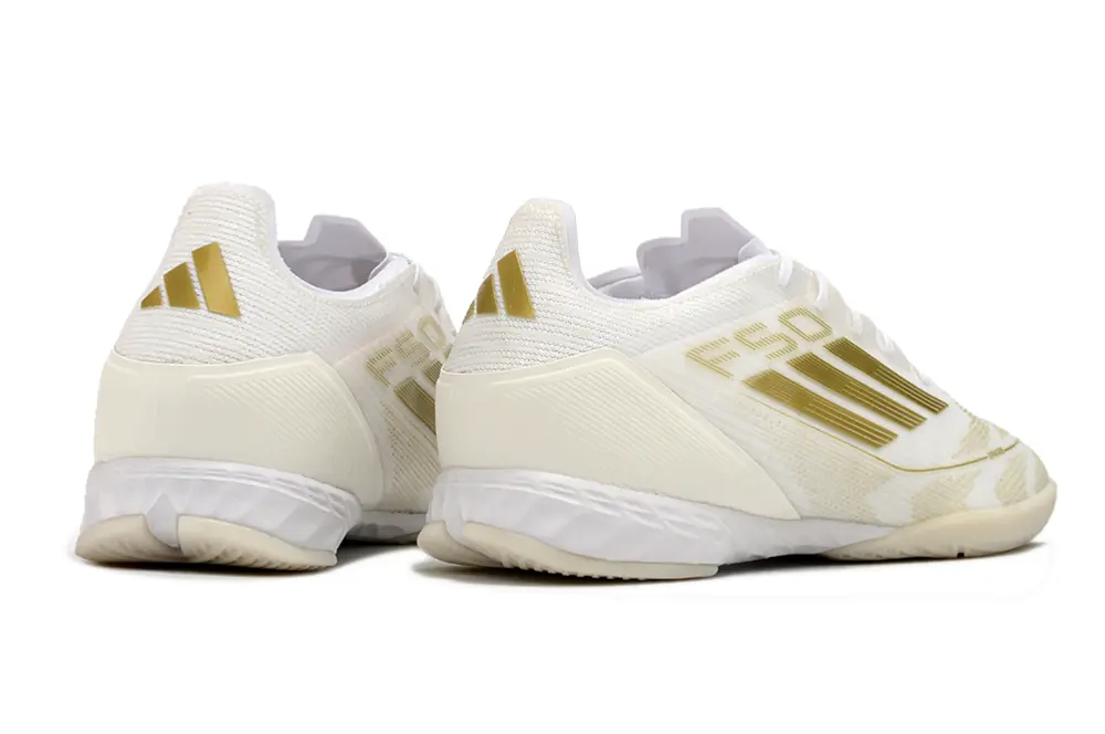 Adidas F50 Pro IC - White/Elegant Ivory/Golden Accent