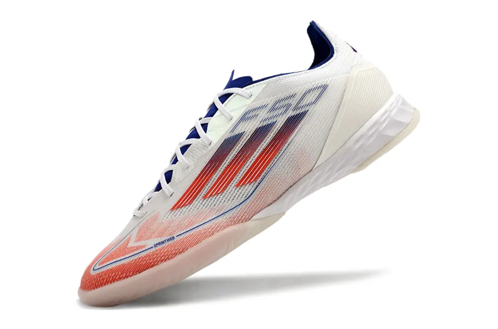 Adidas F50 Pro IC - White/Coral Peach/Blue Accent