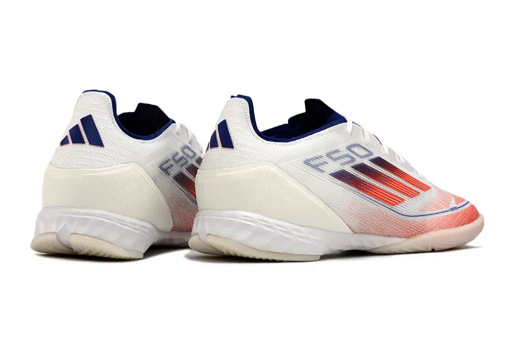 Adidas F50 Pro IC - White/Coral Peach/Blue Accent