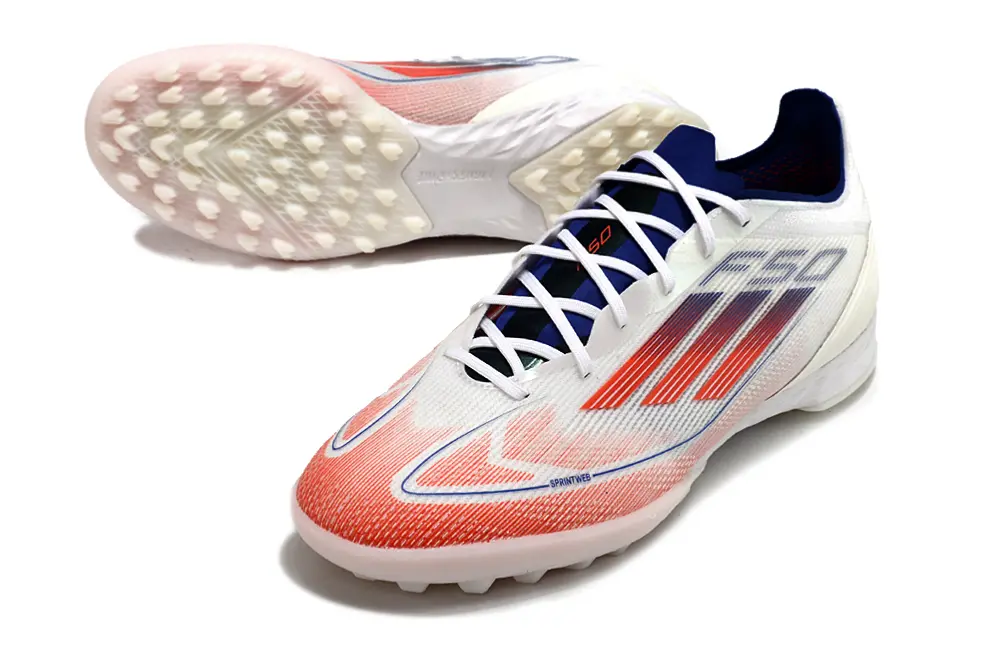 Adidas F50 Pro TF - White/Radiant Orange/Deep Blue