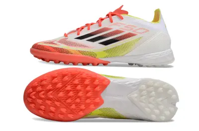Adidas F50 Pro TF - White/Fiery Orange/Neon Yellow