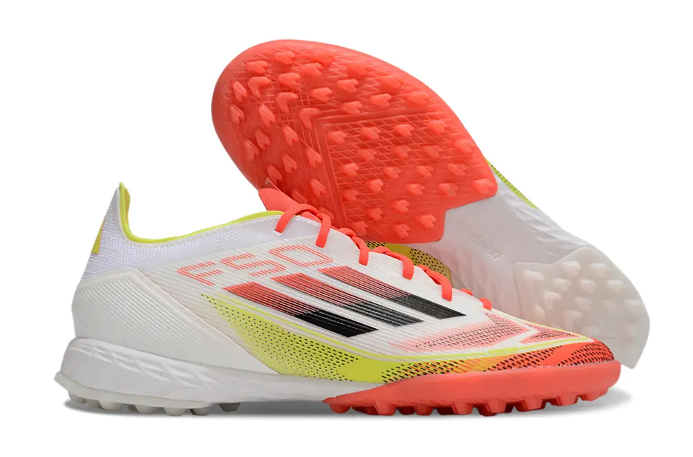 Adidas F50 Pro TF - White/Fiery Orange/Neon Yellow