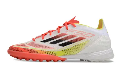 Adidas F50 Pro TF - White/Fiery Orange/Neon Yellow