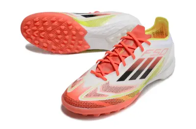 Adidas F50 Pro TF - White/Fiery Orange/Neon Yellow