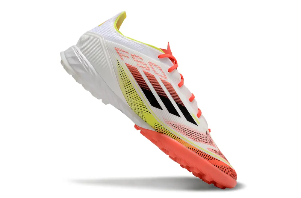 Adidas F50 Pro TF - White/Fiery Orange/Neon Yellow