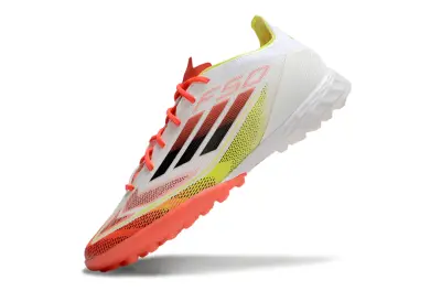 Adidas F50 Pro TF - White/Fiery Orange/Neon Yellow