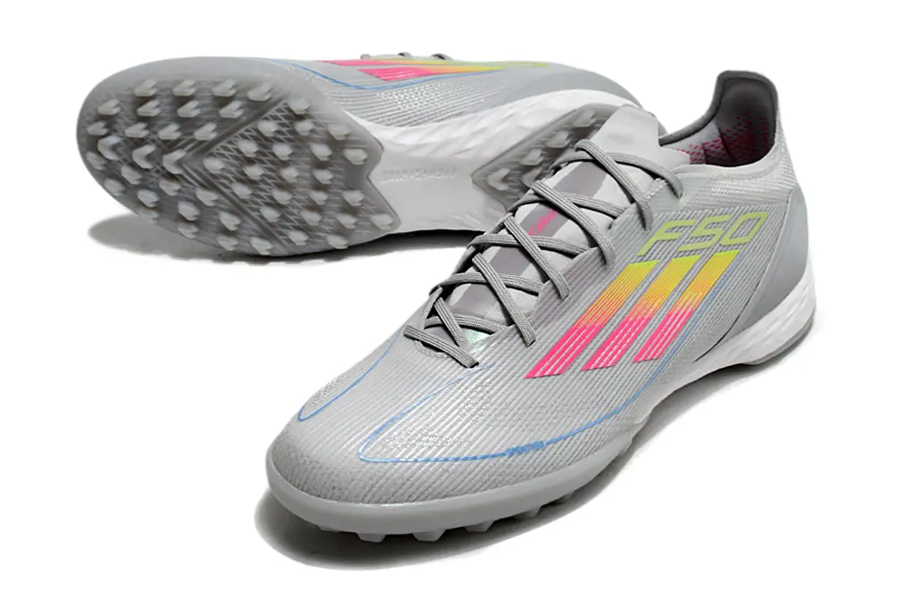 Adidas F50 Pro TF - Grey/Vibrant Pink/Neon Yellow