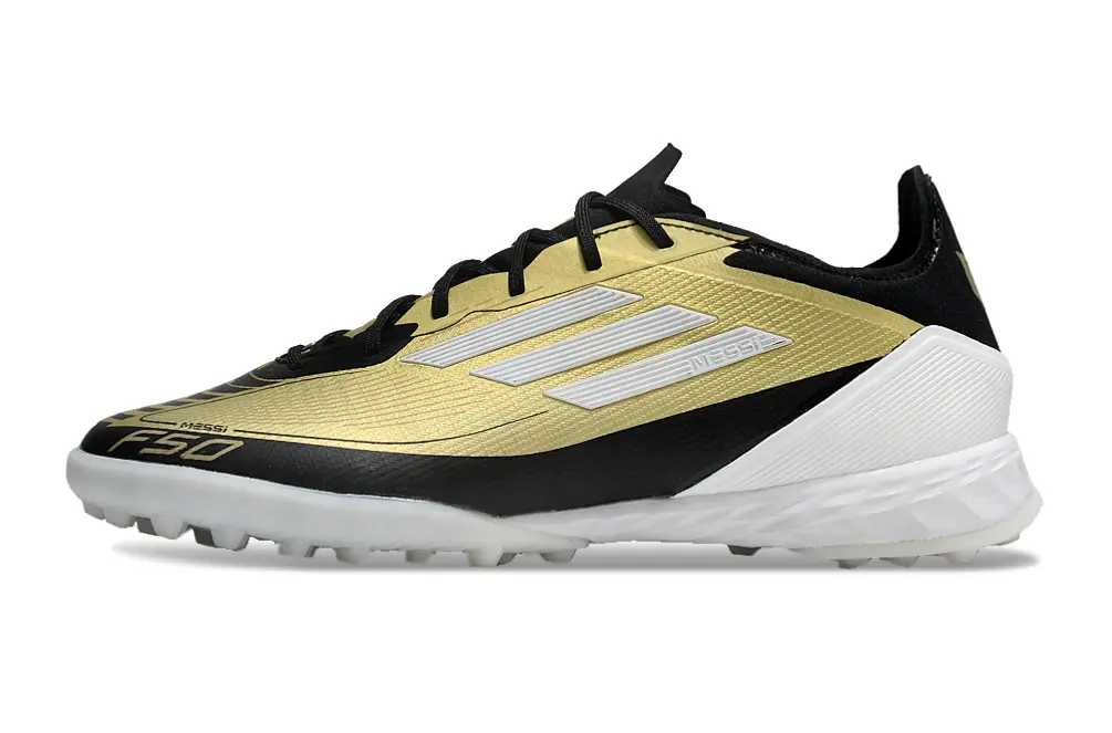 Messi x Adidas F50 Pro TF - Gold/Classic Black/White